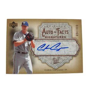 Upper Deck Chris Capuano Auto-Facts 2005 Signed Baseball Card Autograph Vintage